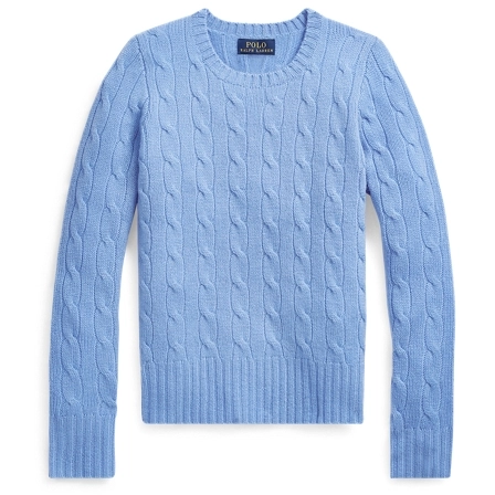 Polo Ralph Lauren Kids' Cable-Knit Cashmere Sweater in 'New Litchfield’ blue
