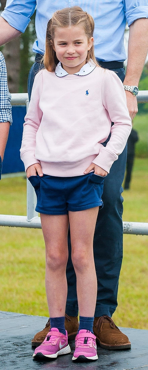 Princess Charlotte wears Ralph Lauren Girls Pink Fleece Sweater