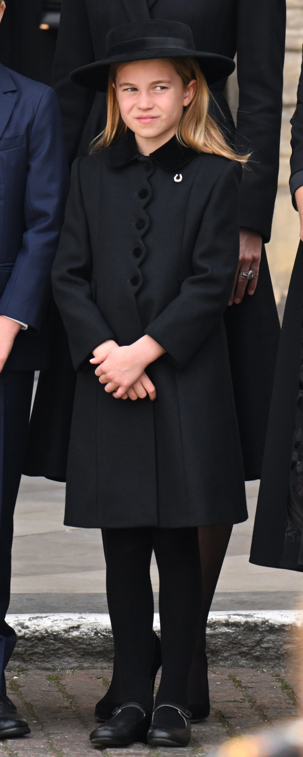 Princess Charlotte wears Jane Taylor Child's Classic Boater Hat in Black