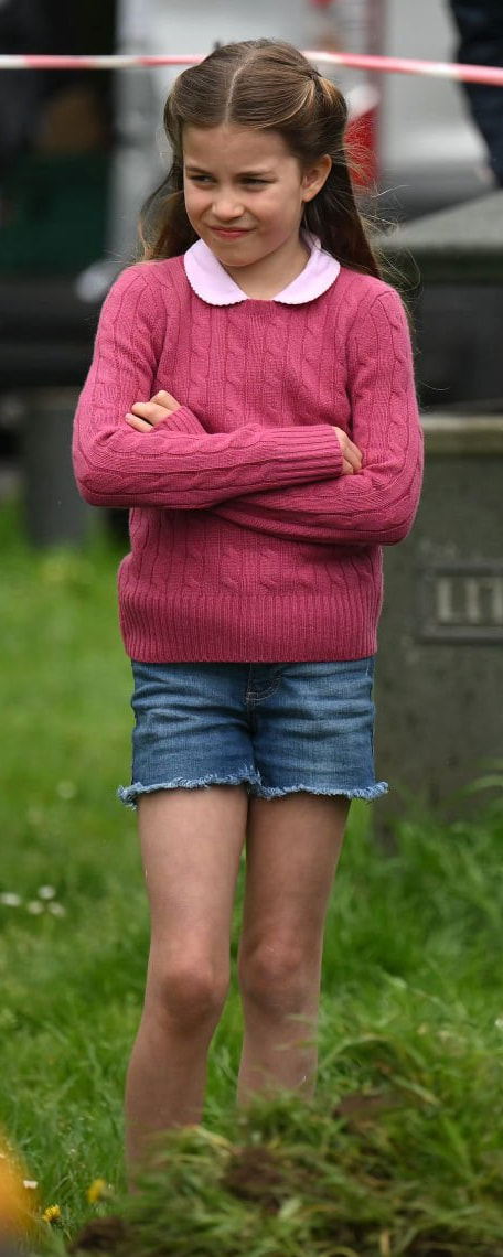Princess Charlotte wears Sfera Girls' Denim Shorts