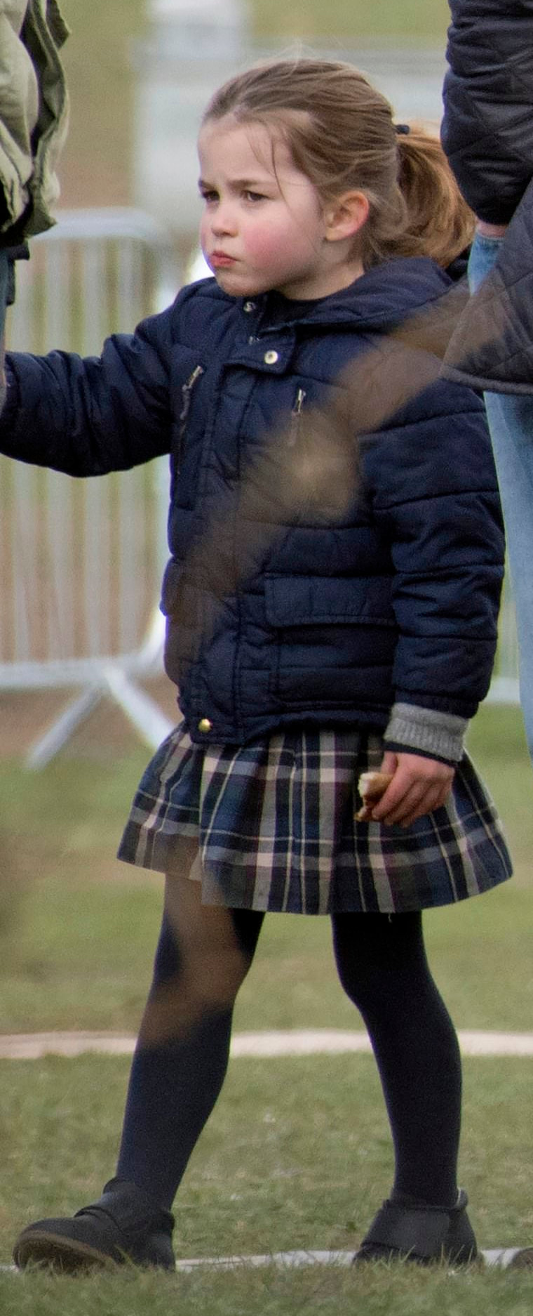 Princess Charlotte wears Gap Navy Hooded Puffer Jacket