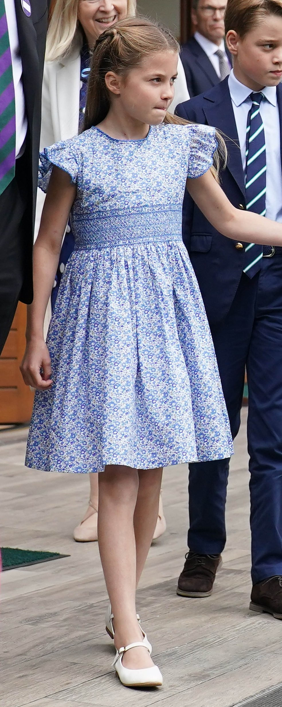 Princess Charlotte wears Friki 'Wings' Dress in Blue Liberty Betsy Ann G