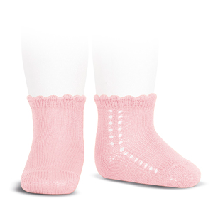 Condor Perle Pink Side Openwork Socks