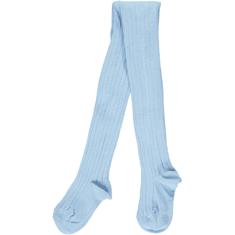 Amaia Ribbed Tights in Baby Blue