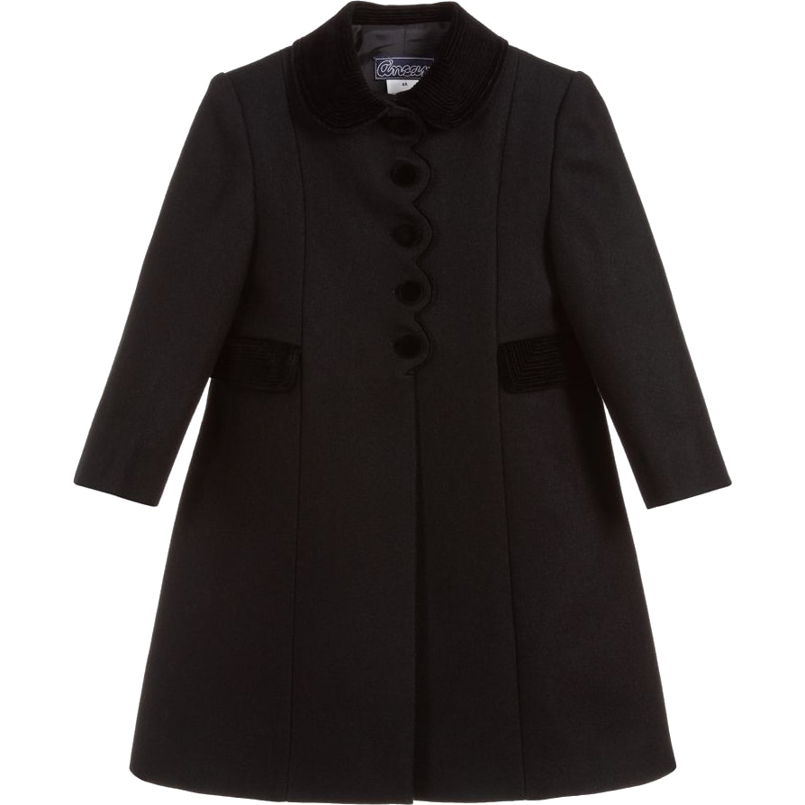 Ancar Helen Wool Coat in Black