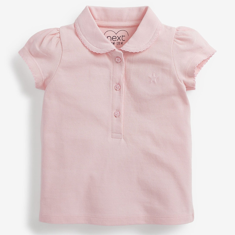 Next Girls Polo Shirt in Pink