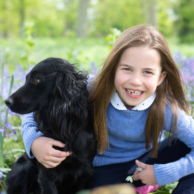 Princess Charlotte 7th birthday photo with dog Orla