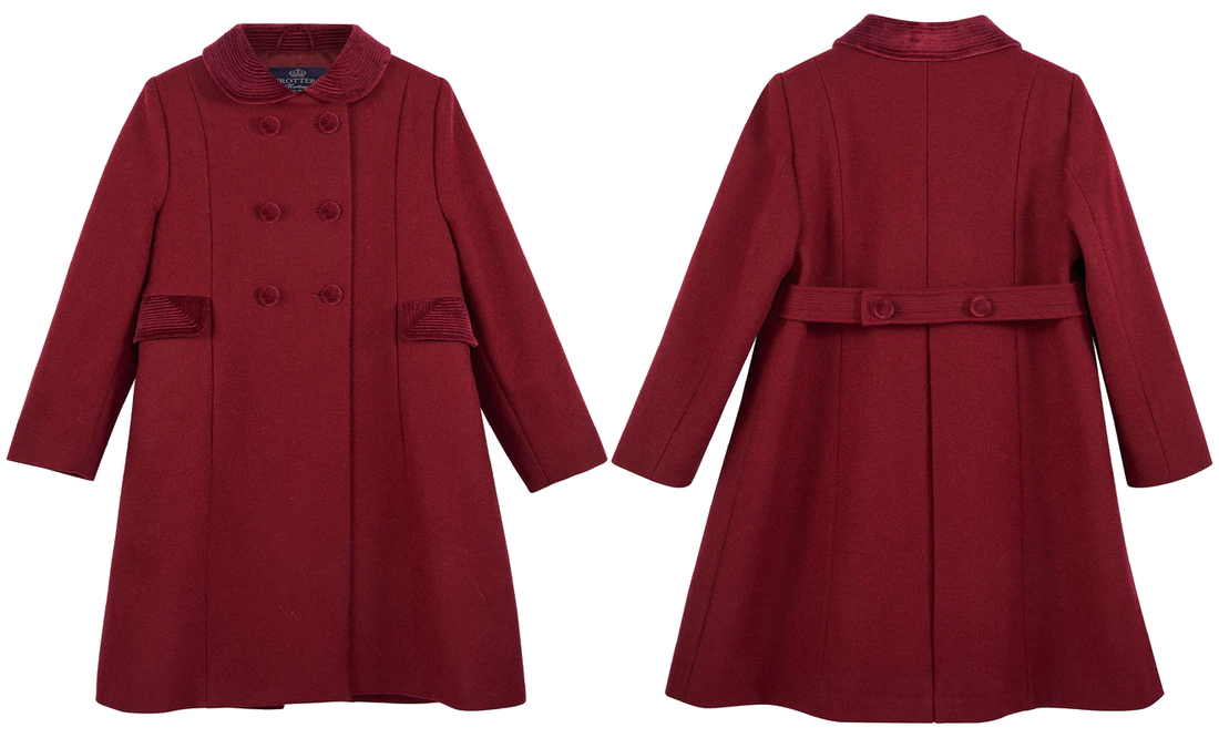 Trotters Heritage Classic Coat in Burgundy