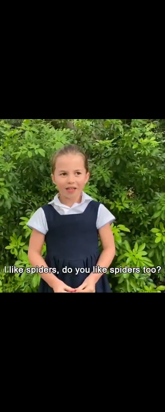 Princess Charlotte asks David Attenborough about spiders